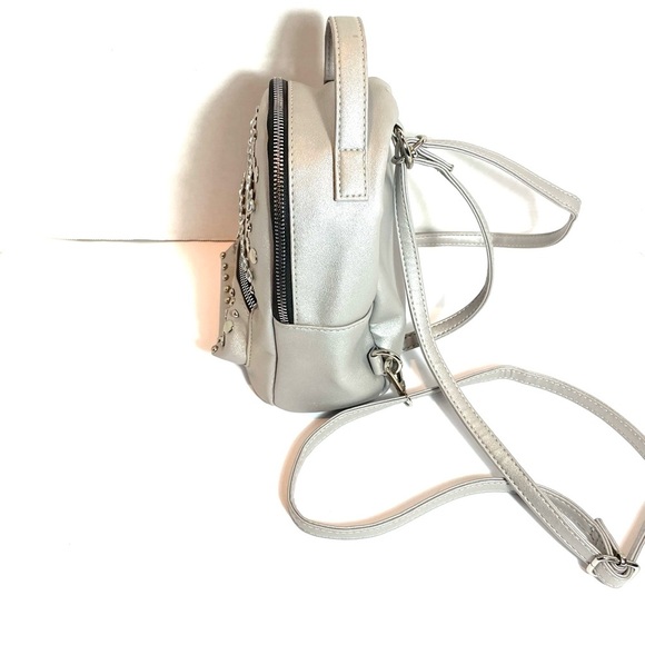 Oliver Miller Backpack Studded Silver Women’s Bag with Silver Hardware - Picture 4 of 15